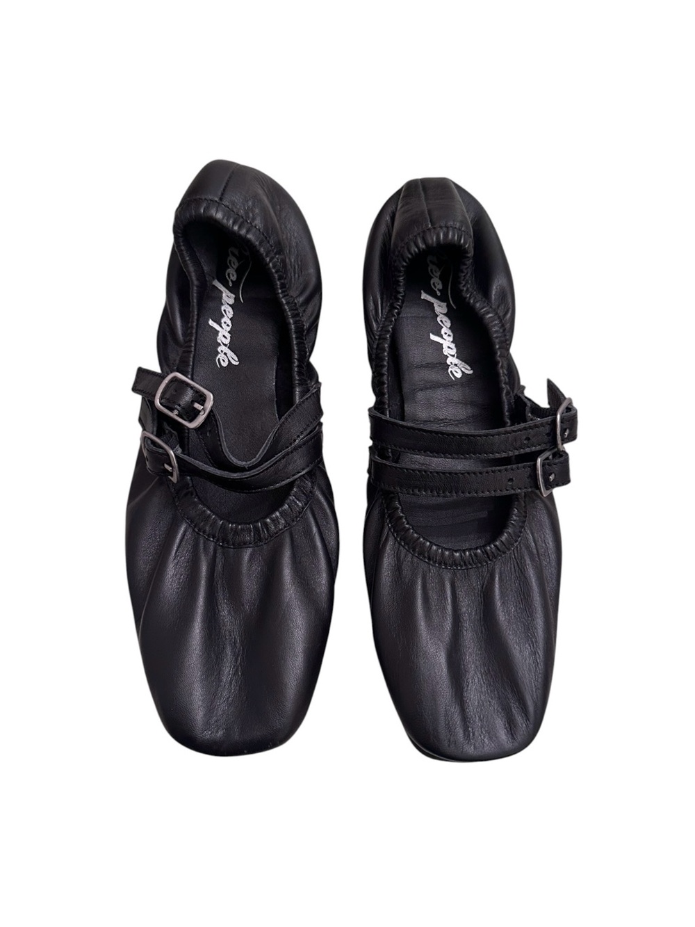 Free People Gemini Ballet Flats Black Leather size 7